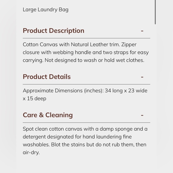 Jon Hart Brick Canvas Large Drawstring Laundry Bag - Picture 11 of 11